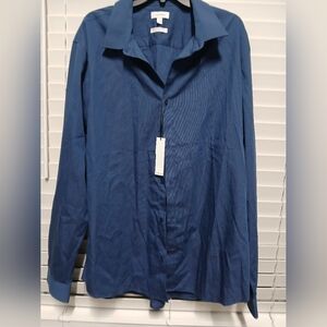Nwt Calvin  Klein Men's Blue Button-Up Jacket XXL